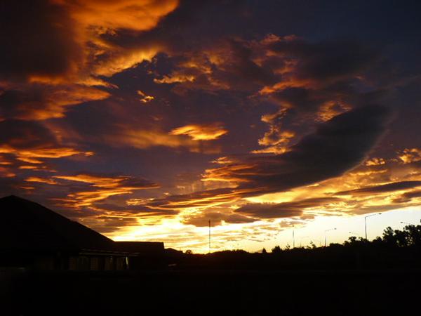 Sunset in Rolleston Friday 6 December 2013